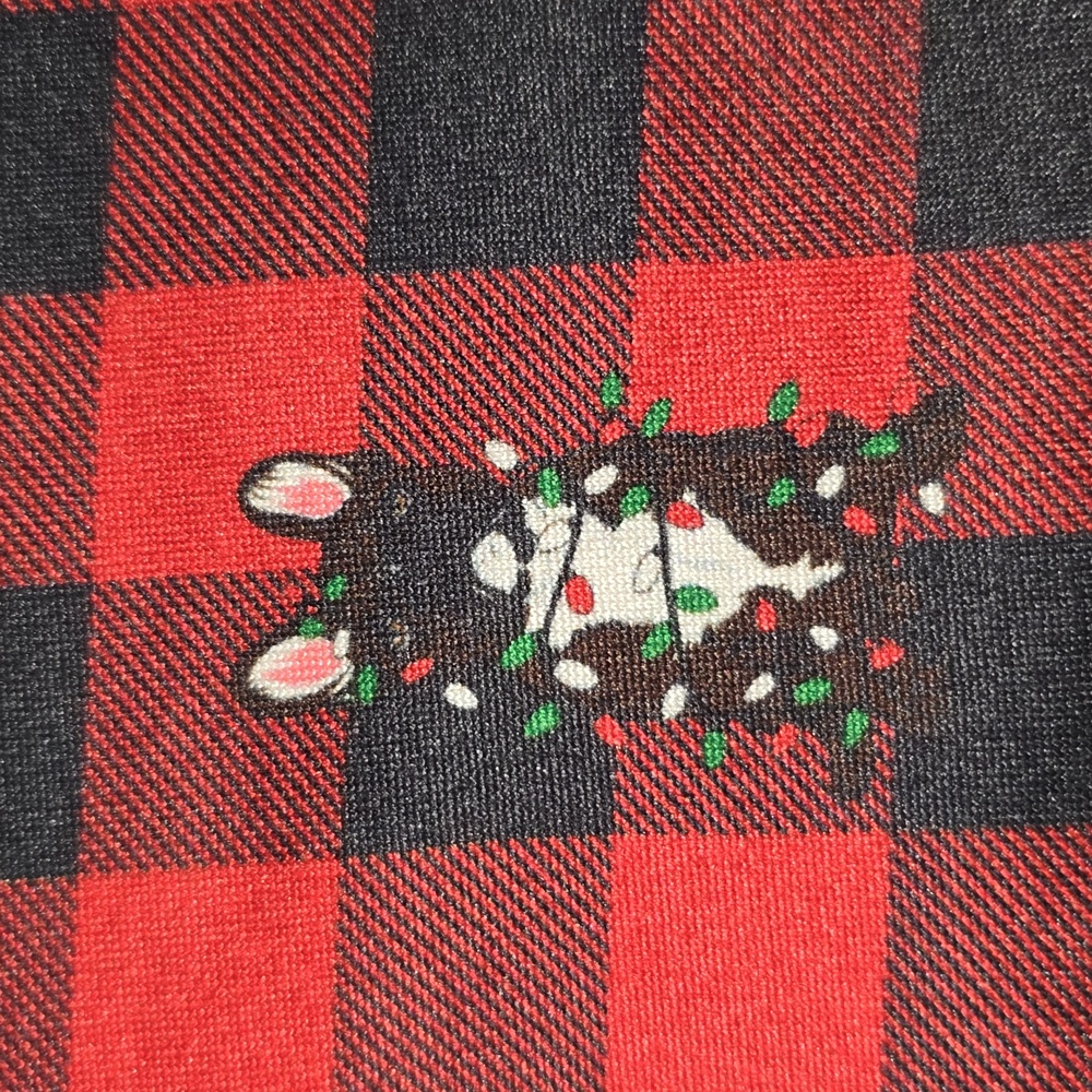 Simply Southern Lounge PJ Pants Dogs Tangled Christmas Lights Plaid Women XL - Picture 14 of 16
